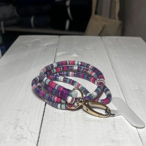 Boho popruh na telefon – růžovo-fialová - první obrázek z galerie